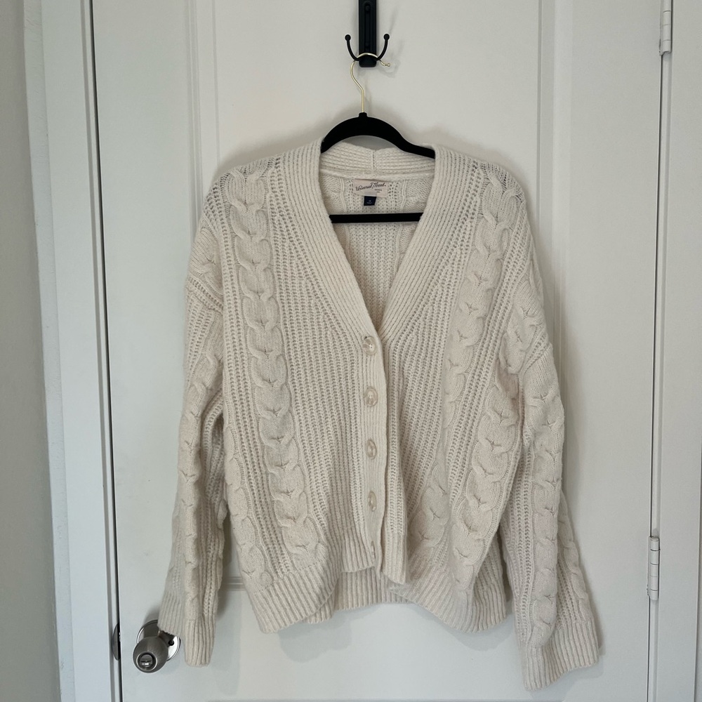 Universal Thread Cream Cable Knit Cardigan